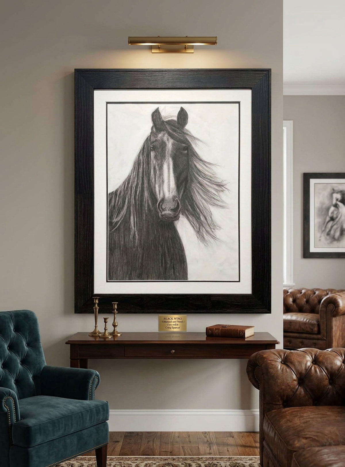 Charlie Charcoal Horse - Original Charcoal Drawing