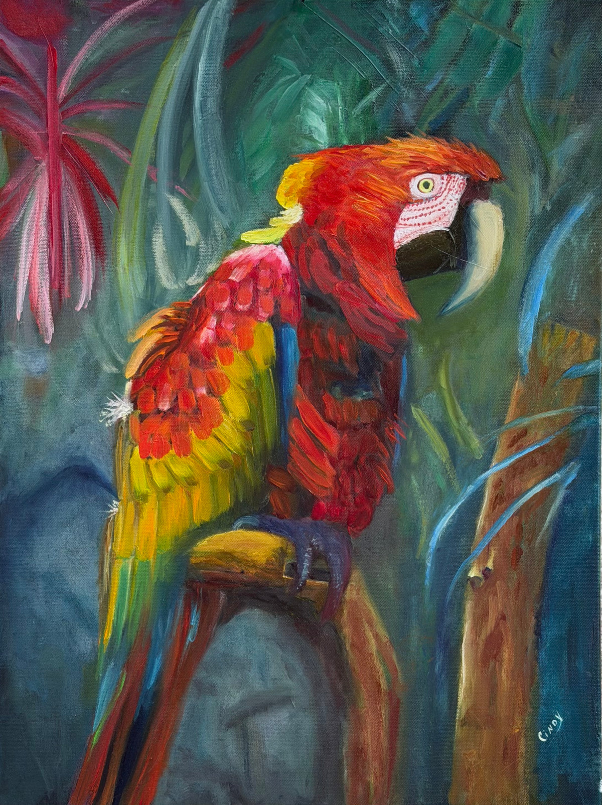 Scarlet Majesty - Original Oil Painting