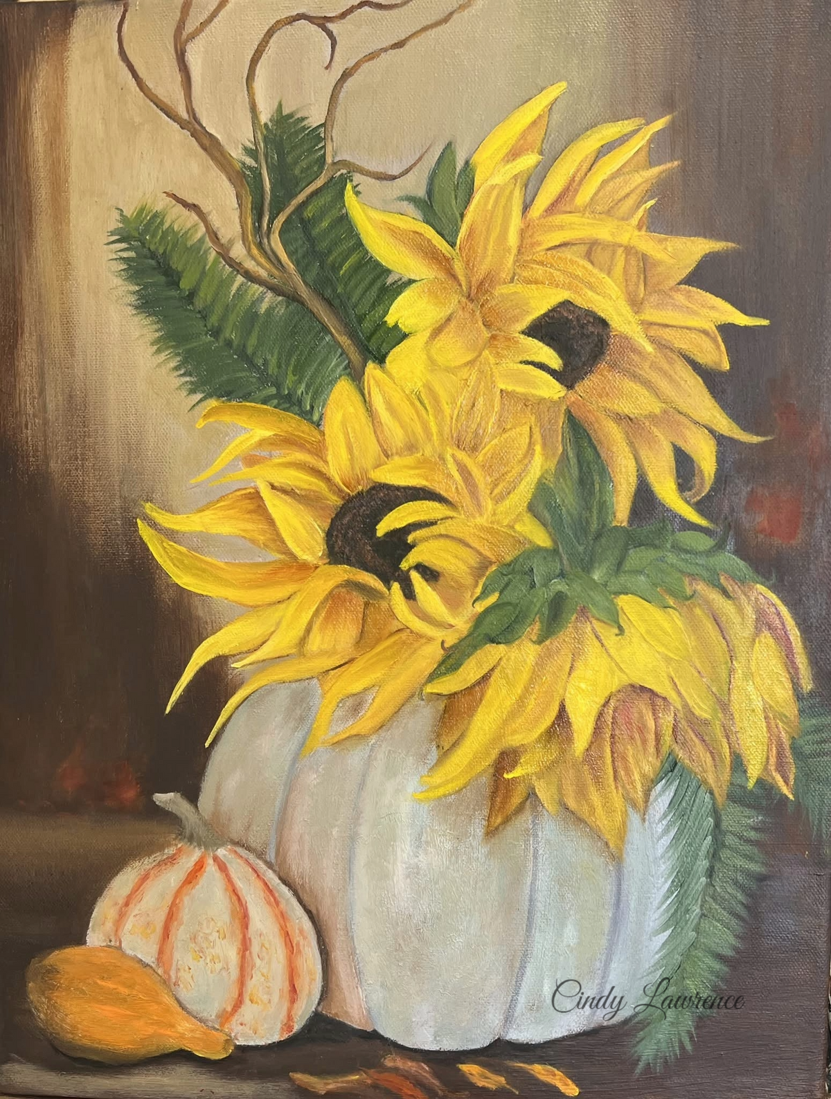 Sunflowers and Pumpkins - Fine Art Print