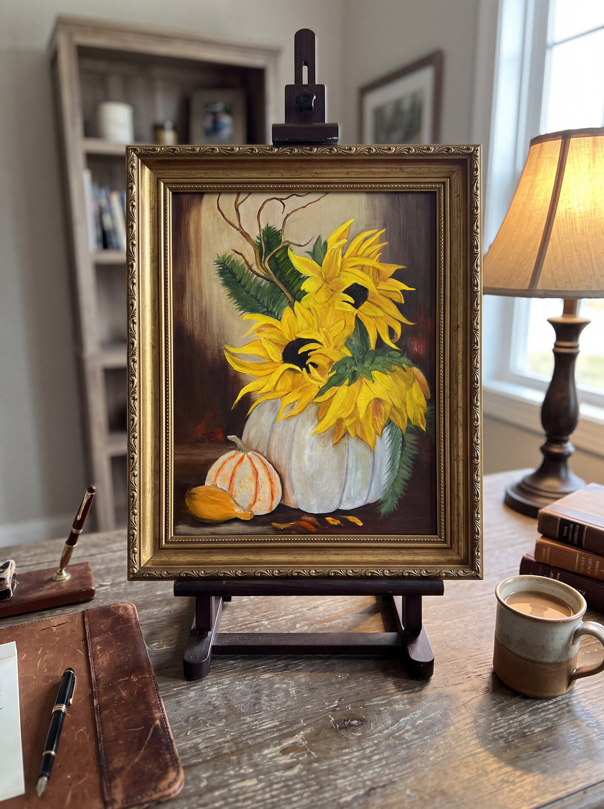 Sunflowers and Pumpkins - Fine Art Print