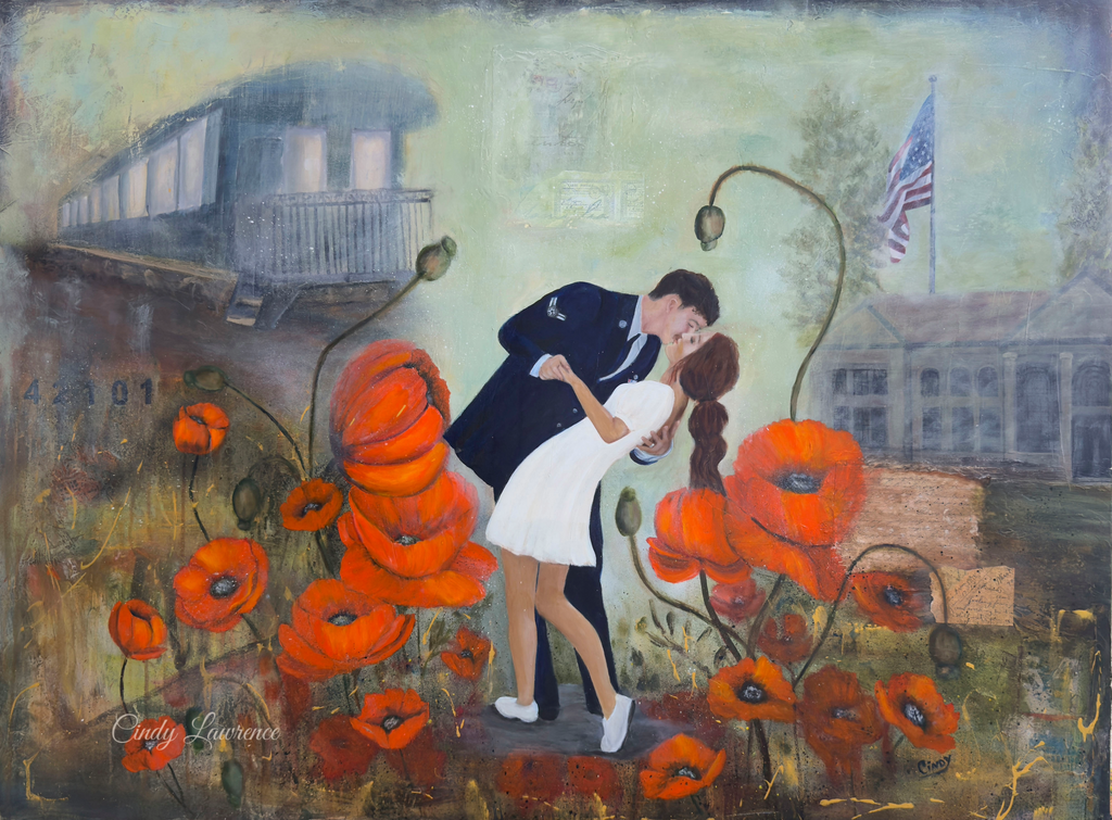 The Kiss - Stretched Canvas Print