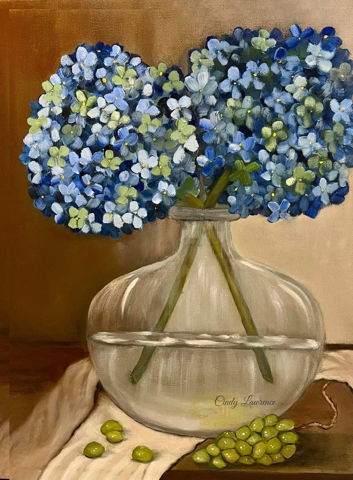Two Hydrangeas in My Kitchen - Fine Art Print